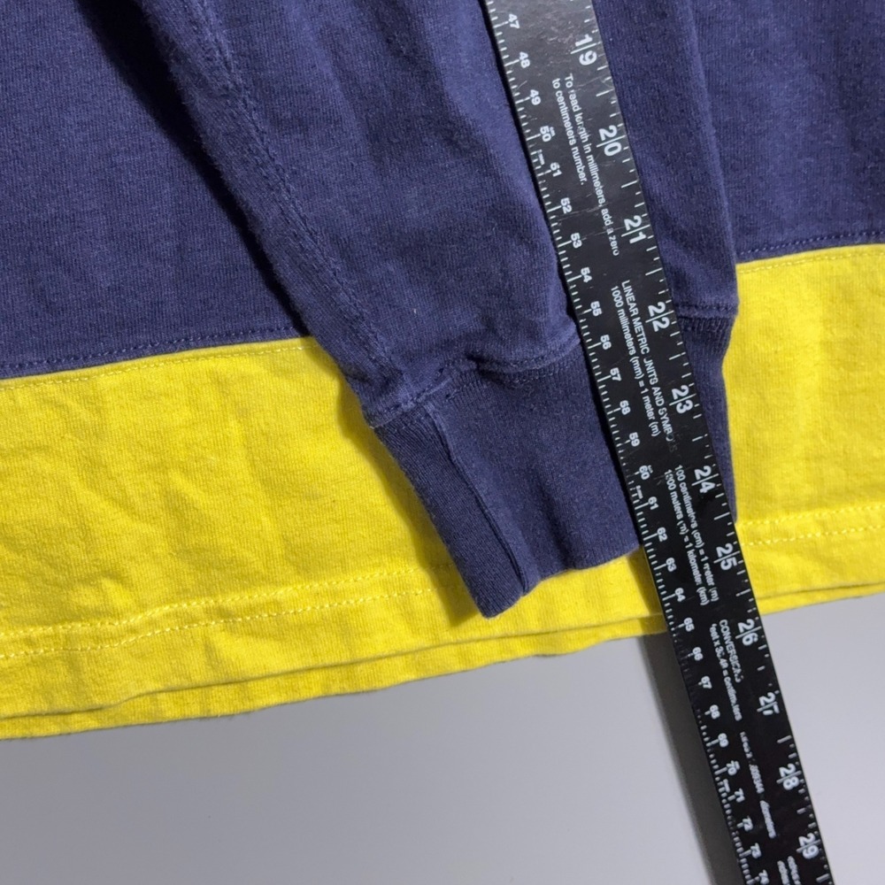 Vintage‎ Polo Ralph Lauren Striped Rugby Shirt Mens Size Large 90s Yellow - Picture 7 of 9